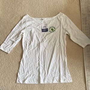District White Oregon Ducks Women's Blouse